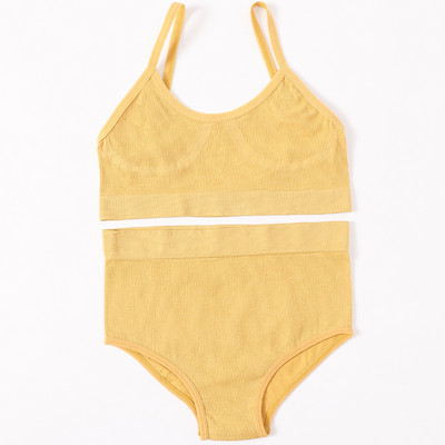 Õmblusteta naiste rinnahoidja aluspükste komplekt Push Up rinnahoidja Crop Top kõrge vöökohaga aluspüksid Seksikas pesukomplekt Madal seljaosa Bralette Fitness aluspesu komplekt