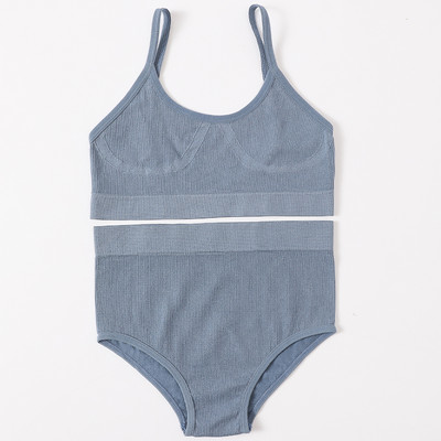 Õmblusteta naiste rinnahoidja aluspükste komplekt Push Up rinnahoidja Crop Top kõrge vöökohaga aluspüksid Seksikas pesukomplekt Madal seljaosa Bralette Fitness aluspesu komplekt