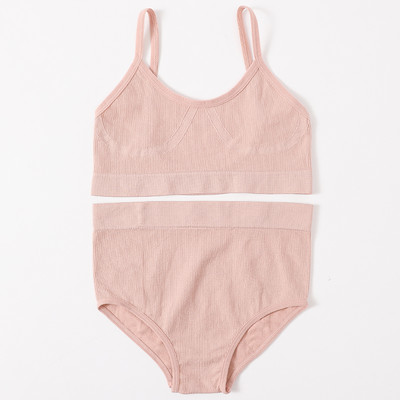 Õmblusteta naiste rinnahoidja aluspükste komplekt Push Up rinnahoidja Crop Top kõrge vöökohaga aluspüksid Seksikas pesukomplekt Madal seljaosa Bralette Fitness aluspesu komplekt