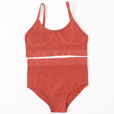 Õmblusteta naiste rinnahoidja aluspükste komplekt Push Up rinnahoidja Crop Top kõrge vöökohaga aluspüksid Seksikas pesukomplekt Madal seljaosa Bralette Fitness aluspesu komplekt