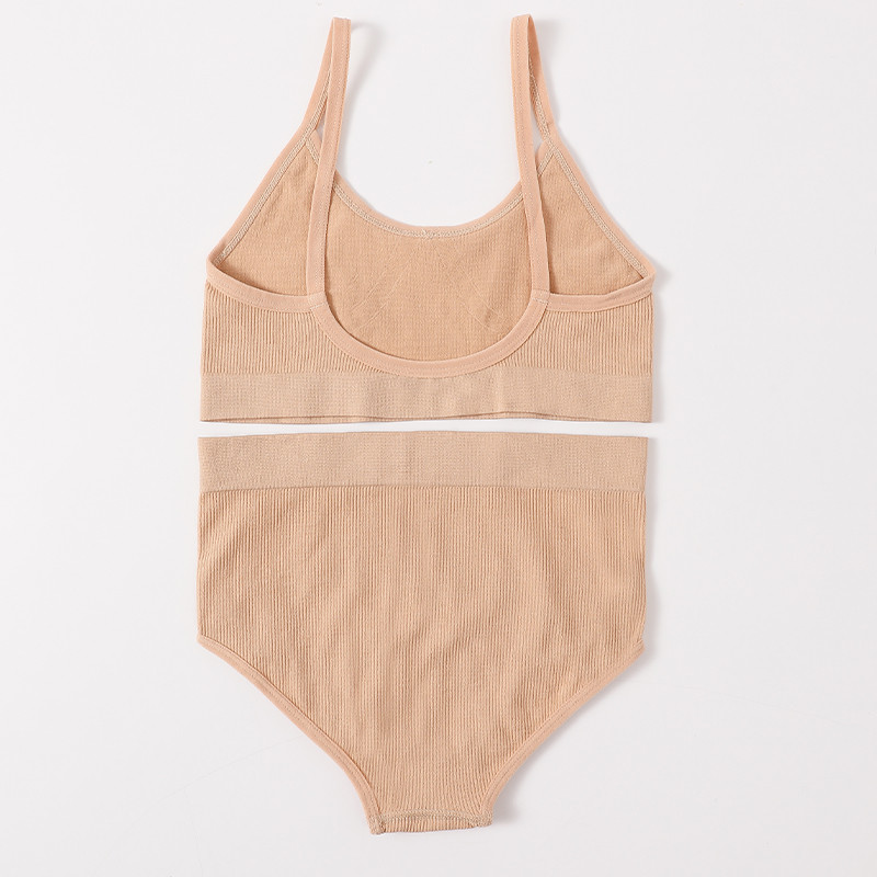 Õmblusteta naiste rinnahoidja aluspükste komplekt Push Up rinnahoidja Crop Top kõrge vöökohaga aluspüksid Seksikas pesukomplekt Madal seljaosa Bralette Fitness aluspesu komplekt