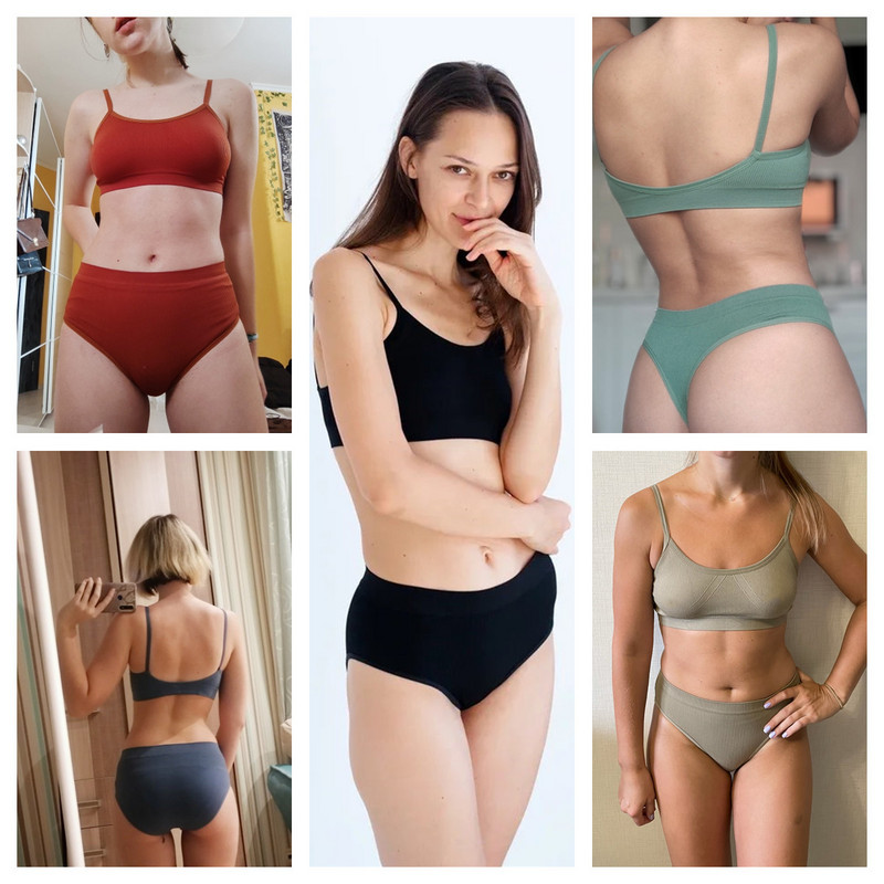 Õmblusteta naiste rinnahoidja aluspükste komplekt Push Up rinnahoidja Crop Top kõrge vöökohaga aluspüksid Seksikas pesukomplekt Madal seljaosa Bralette Fitness aluspesu komplekt