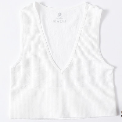 Vintage Crop Top Γυναικεία εσώρουχα χωρίς ραφές Σέξι εσώρουχα Γυναικεία τανκ Γιλέκο Harajuku Deep V λαιμόκοψη Καλοκαιρινό Camis Crop Top Camisole