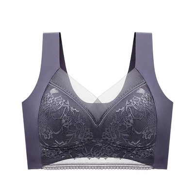 Κορυφαία υψηλής ποιότητας δαντελένια γυναικεία εσώρουχα Σέξι και άνετα χωρίς ατσάλινα δαχτυλίδια Σταθερά κύπελλα Συγκεντρωμένα μικρού μεγάλου μεγέθους σουτιέν Λεπτό τμήμα