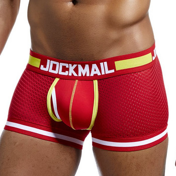 JOCKMAIL Боксерки Еластично Мрежесто Бельо Мъжки Боксерки Homme Cueca Боксерки Секси мъжки чантичка Боксерки Мъжки долни гащи Pantie