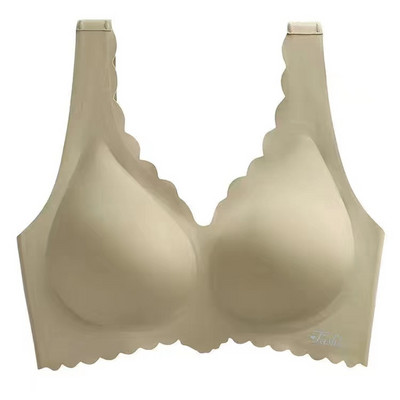 Ženski bešavni seksi grudnjak, modni push-up grudnjak bez čeličnog prstena, donje rublje, push-up grudnjak s podstavljenim gornjim dijelom Crno donje rublje