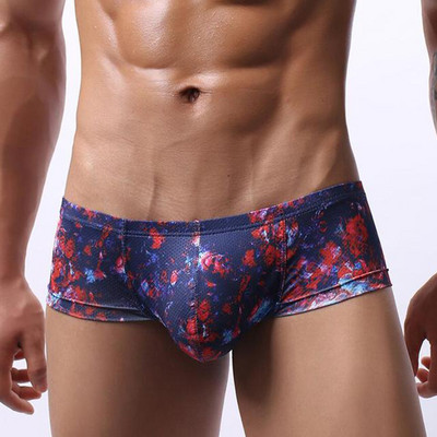 Ανδρικά εσώρουχα σορτς Σορτς με διχτυωτό τύπωμα Ανδρικό νάιλον μαλακό σέξι αναπνεύσιμο μαλακό ανδρικό σώβρακο Άνετα σέξι κιλότα