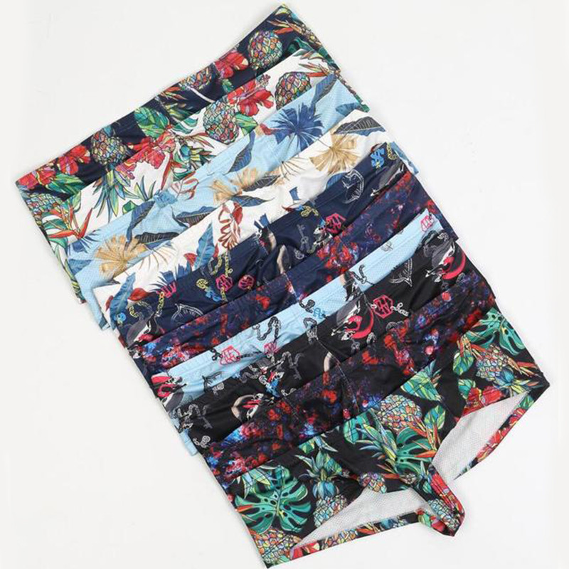 Ανδρικά εσώρουχα σορτς Σορτς με διχτυωτό τύπωμα Ανδρικό νάιλον μαλακό σέξι αναπνεύσιμο μαλακό ανδρικό σώβρακο Άνετα σέξι κιλότα