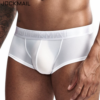 JOCKMAIL Ultra-thin Ice Sexy Underwear Mens Boxers Solid Convex Mens Underpants Short Panties Slip Homme Cueca  Male Boxers