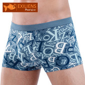 Boxer din bumbac marca EXILIENS Lenjerie intimă pentru bărbați cu imprimeu Cueca Masculina Ropa Interior Hombre Boxeri pentru bărbați Bărbați Calzoncillos Homme L-3XL