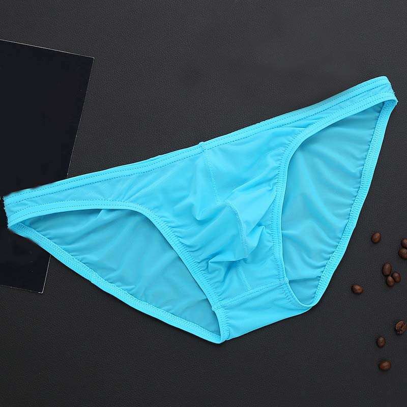 Ανδρικά σλιπ μαλακά αναπνέοντα μεταξωτά σέξι εσώρουχα Ανδρικά Hot Hips Up Διαφανές Jockstrap Sexy Colorful Undies Cueca