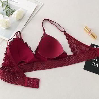 Floral Lace Bralette Секси сутиени за жени Дантелен сутиен Дамско бельо Меко бельо Deep V сутиен Секси бельо Push Up сутиен
