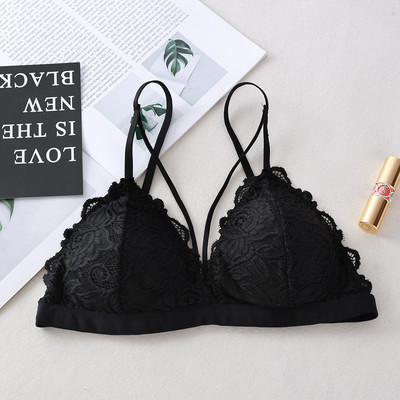 Σέξι σουτιέν Bralette με λουλούδια δαντέλα για γυναίκες Δαντελένιο σουτιέν Γυναικεία εσώρουχα Μαλακά εσώρουχα Deep V Brassiere Sexy εσώρουχα Push Up σουτιέν