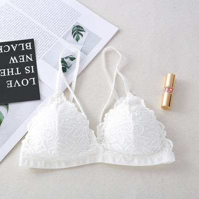 Σέξι σουτιέν Bralette με λουλούδια δαντέλα για γυναίκες Δαντελένιο σουτιέν Γυναικεία εσώρουχα Μαλακά εσώρουχα Deep V Brassiere Sexy εσώρουχα Push Up σουτιέν