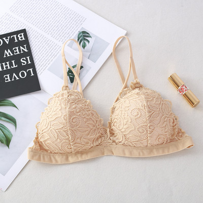 Σέξι σουτιέν Bralette με λουλούδια δαντέλα για γυναίκες Δαντελένιο σουτιέν Γυναικεία εσώρουχα Μαλακά εσώρουχα Deep V Brassiere Sexy εσώρουχα Push Up σουτιέν