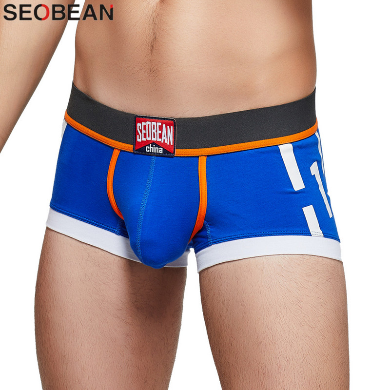 SEOBEAN NEW Boxeri pentru bărbați Slip din bumbac Lenjerie de corp Chiloți pentru bărbați Boxer sexy Boxer cu talie joasă pentru bărbați