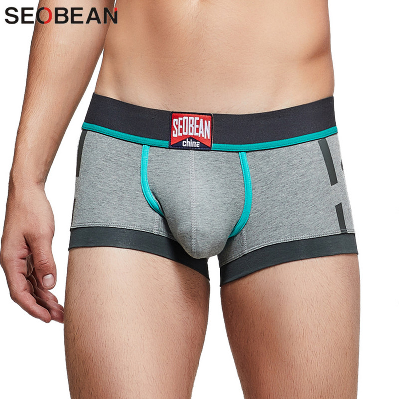 SEOBEAN NEW Boxeri pentru bărbați Slip din bumbac Lenjerie de corp Chiloți pentru bărbați Boxer sexy Boxer cu talie joasă pentru bărbați