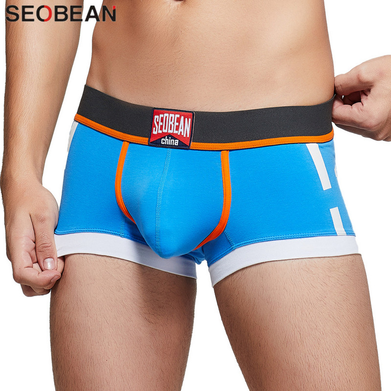 SEOBEAN NEW Boxeri pentru bărbați Slip din bumbac Lenjerie de corp Chiloți pentru bărbați Boxer sexy Boxer cu talie joasă pentru bărbați