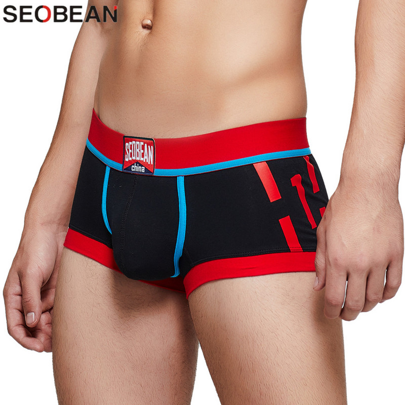 SEOBEAN NEW Boxeri pentru bărbați Slip din bumbac Lenjerie de corp Chiloți pentru bărbați Boxer sexy Boxer cu talie joasă pentru bărbați