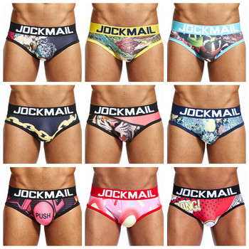 JOCKMAIL Brand Sexy Men Underwear Briefs Класически кариран печат calzoncillos hombre slips calcinha Cueca  бельо Мъжки бикини