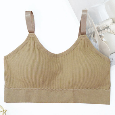 Γυναικεία Tank Crop Top Χωρίς ραφή Εσώρουχα Crop Top Γυναικεία U κοντά κοντές μπλούζες Γυναικεία σέξι εσώρουχα αμάνικα με επένδυση καμιζόλα