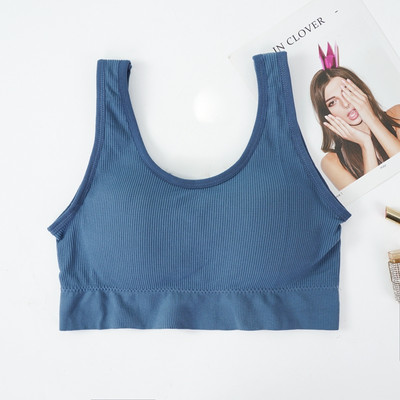 Γυναικεία Tank Crop Top Χωρίς ραφή Εσώρουχα Crop Top Γυναικεία U κοντά κοντές μπλούζες Γυναικεία σέξι εσώρουχα αμάνικα με επένδυση καμιζόλα