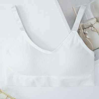 Γυναικεία Tank Crop Top Χωρίς ραφή Εσώρουχα Crop Top Γυναικεία U κοντά κοντές μπλούζες Γυναικεία σέξι εσώρουχα αμάνικα με επένδυση καμιζόλα