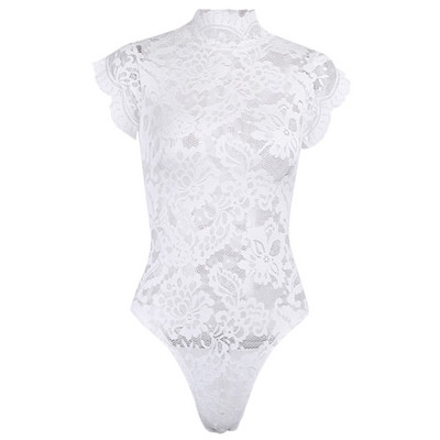 Žensko seksi prozirno donje rublje od pune čipke Cheongsam dolčevita izdubljena spavaćica Donje rublje Erotski bodi Kombinezon