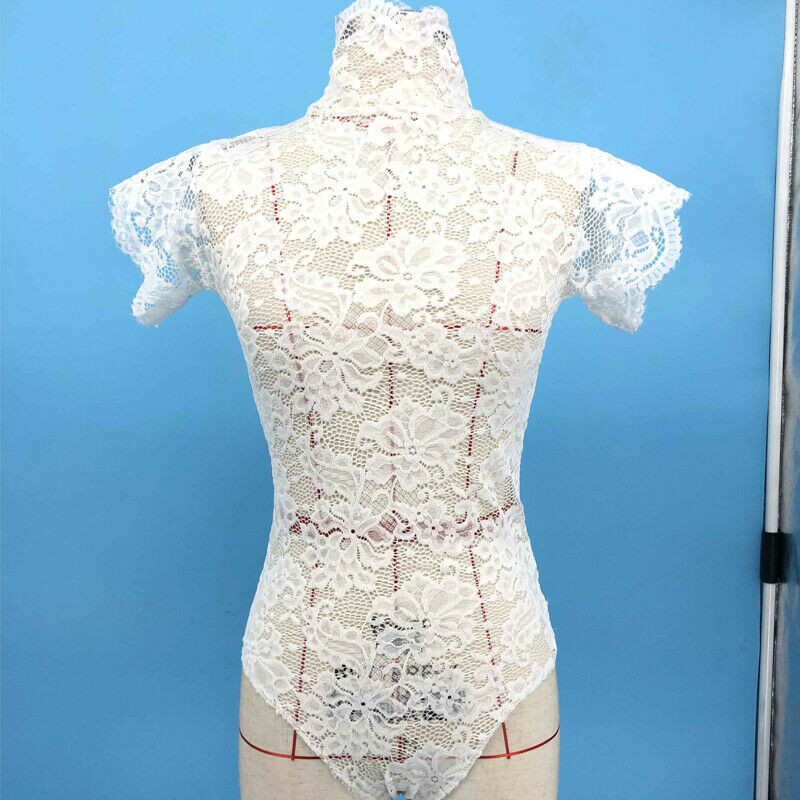 Naiste seksikas täispitsiline läbipaistev pesu Cheongsam turtleneck õõnsad ööpesud aluspesu erootilised bodid Jumpsuit