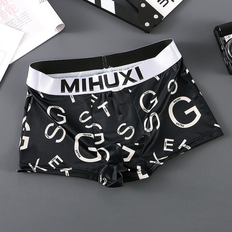 [Bloom the love] Brand Letter New Hot Men Lenjerie de corp Boxer Homme Boxeri pentru bărbați Chiloți Bărbați Cuecas Masculina Boxershorts M-3XL