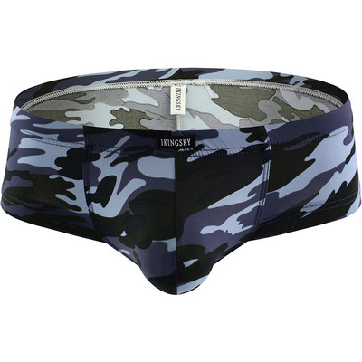 Ανδρικό καμουφλάζ iKingsky Cheeky Boxer Sexy Mini Cheek Εσώρουχο Stretch Brazilian Back Ανδρικά κάτω εσώρουχα