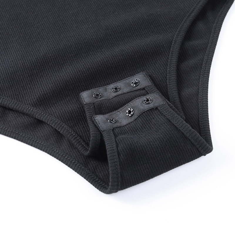 Γυναικείο μακρυμάνικο πλεκτό κορμάκι με μονό στήθος επάνω με κουμπιά Σέξι μονόχρωμο κορμάκι με μονόχρωμο κορμάκι