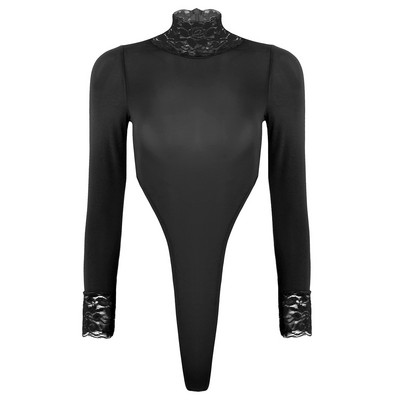 Catsuits Γυναικείο κορδόνι κορδόνι διαφανές μακρυμάνικο ζιβάγκο με γάντζο καβάλο ψηλό κομμένο τανκ στρινγκ Leotard κορμάκι