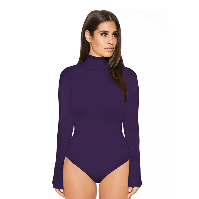 Toamnă ocazional cu gât roscat, subțire, slab, body de bază pentru femei, top cu mânecă lungă, top office, elastic, elegant, solid, talie înaltă