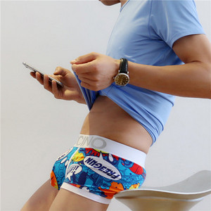 KWAN.Z επώνυμα ανδρικά εσώρουχα κινούμενα σχέδια τυπωμένα μπόξερ ανδρικά εσώρουχα cuecas boxer homme cueca masculina ανδρικά εσώρουχα