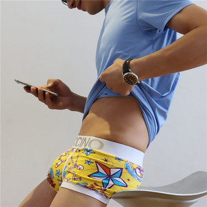 KWAN.Z επώνυμα ανδρικά εσώρουχα κινούμενα σχέδια τυπωμένα μπόξερ ανδρικά εσώρουχα cuecas boxer homme cueca masculina ανδρικά εσώρουχα