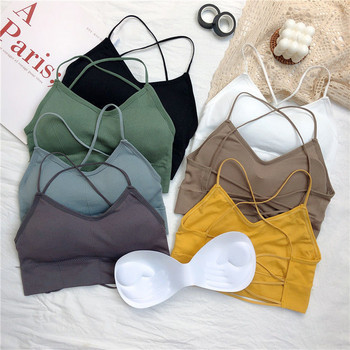 Sexy Tank Top Corset Beauty Back Vest Crop Tee Padded Cross Straps Camisole Feminino top Cami Soutien Gorge нижнее белье женское