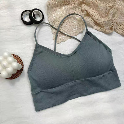 Sexy Tank Top Corset Beauty Back Γιλέκο Crop Tee με επένδυση σταυρού λουράκια Camisole Feminino топ Cami Soutien Gorge нижнее белье женское