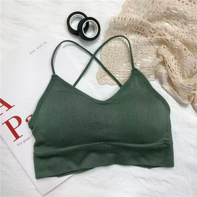 Sexy Tank Top Corset Beauty Back Γιλέκο Crop Tee με επένδυση σταυρού λουράκια Camisole Feminino топ Cami Soutien Gorge нижнее белье женское