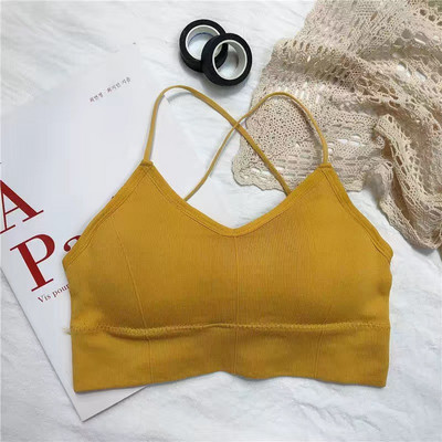 Sexy Tank Top Corset Beauty Back Γιλέκο Crop Tee με επένδυση σταυρού λουράκια Camisole Feminino топ Cami Soutien Gorge нижнее белье женское