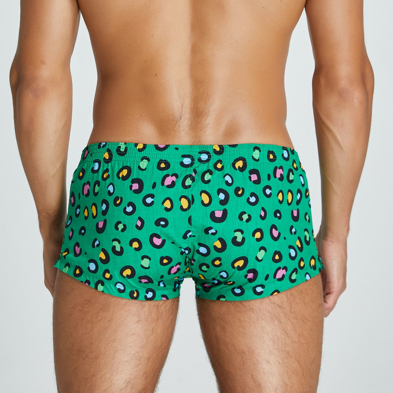 SEOBEAN 2022 Βαμβακερό κοντό cortos hombres Ανδρικό σορτς πιτζάμα Φόρμα καρό U τσάντα Casual Trunks Σορτς πιτζάμα