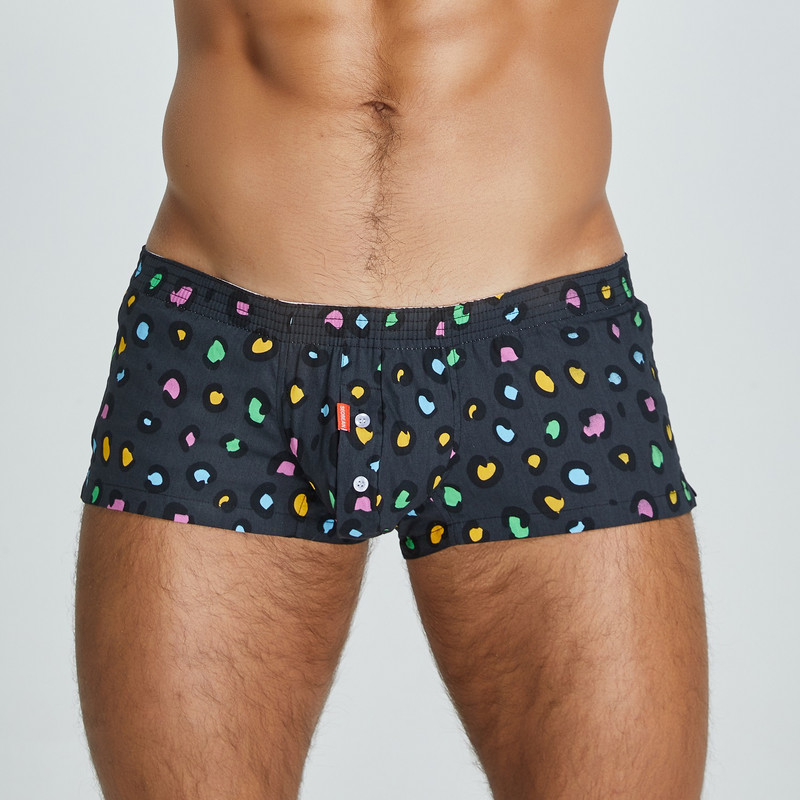 SEOBEAN 2022 Βαμβακερό κοντό cortos hombres Ανδρικό σορτς πιτζάμα Φόρμα καρό U τσάντα Casual Trunks Σορτς πιτζάμα