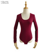 BRADELY MICHELLE Moda sexy pentru femei cu mânecă lungă Topuri adânci cu gâtul O Salopete pentru femeie salopete de stradă Salopete solide din tricot