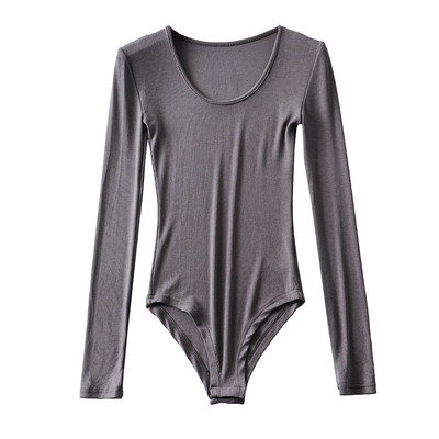 BRADELY MICHELLE Moda sexy pentru femei cu mânecă lungă Topuri adânci cu gâtul O Salopete pentru femeie salopete de stradă Salopete solide din tricot