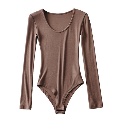 BRADELY MICHELLE Moda sexy pentru femei cu mânecă lungă Topuri adânci cu gâtul O Salopete pentru femeie salopete de stradă Salopete solide din tricot