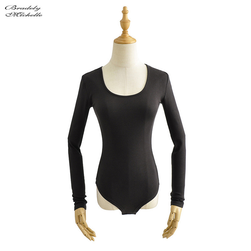BRADELY MICHELLE Moda sexy pentru femei cu mânecă lungă Topuri adânci cu gâtul O Salopete pentru femeie salopete de stradă Salopete solide din tricot