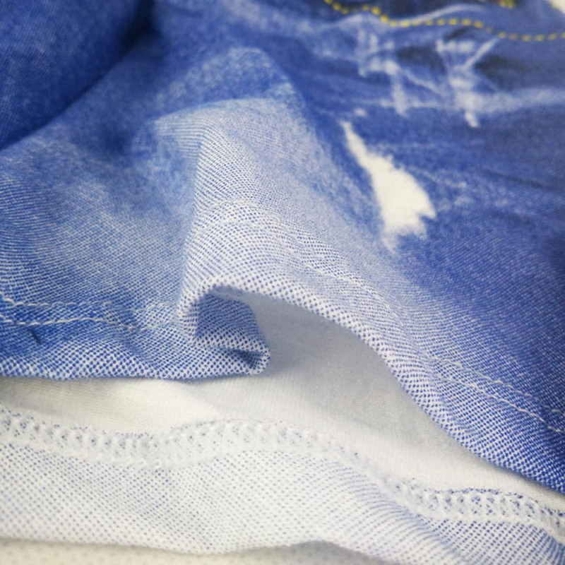 Slip bărbați Lenjerie de corp Imprimare 3D Boxer Denim Model Bărbați Blugi falși Pantaloni scurți Chiloți respirabili pentru bărbați