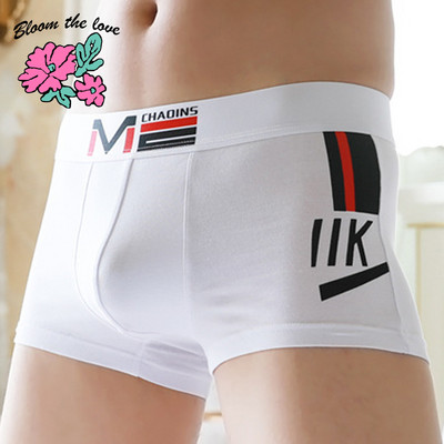 [Bloom the love] Чисто ново памучно бельо Men Boxer Homme Thin Mens Boxers Panties Man Cuecas Masculina Boxershorts Size M-3XL