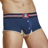 SEOBEAN Boxeri pentru bărbați Lenjerie de corp din bumbac Boxer Shorts Arrow Chiloți Button U convex Design Home Lounge Shorts Pantaloni scurți de pijama