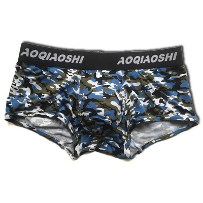 Lenjerie de corp din bumbac, respirabilă, pantaloni scurți de camuflaj, boxer pentru bărbați, cu talie joasă, husă confortabilă, boxershorts, sexy, pentru bărbați.